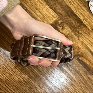 Peter Millar Braided brown and tan Men's Belt